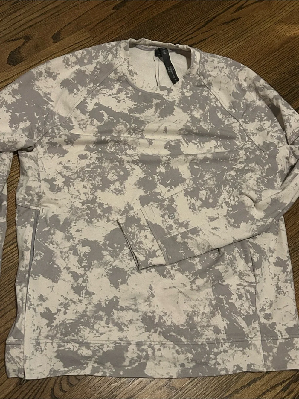 Lululemon Large Neutral Gray Tie-Dye Crewneck Sweatshirt